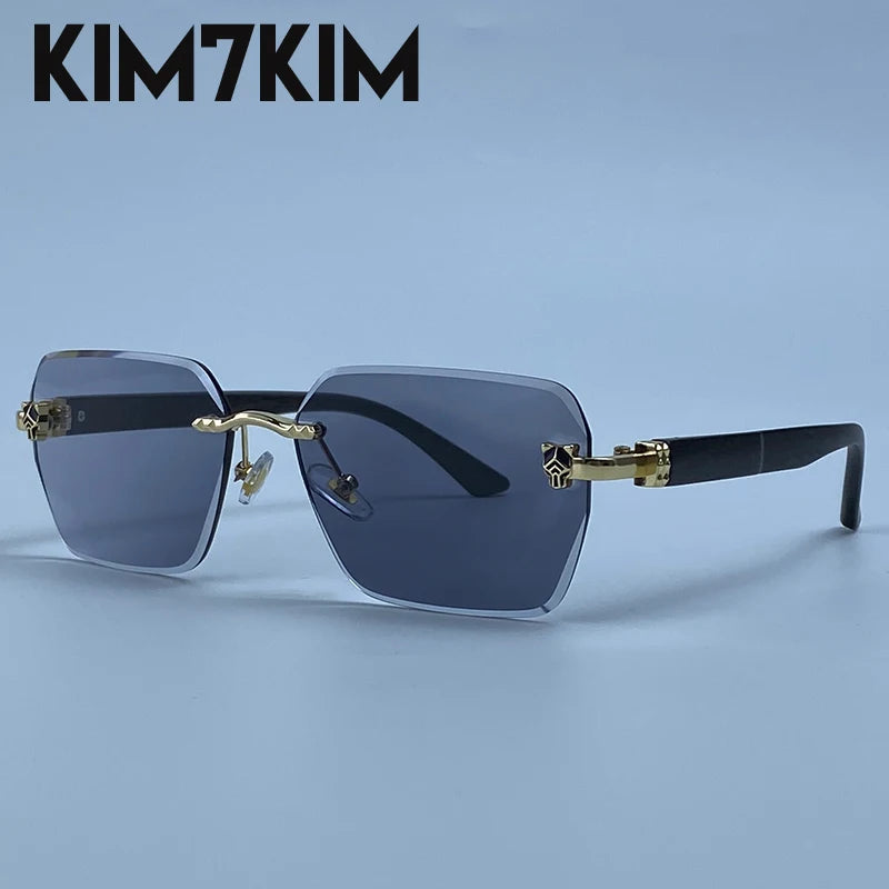 Lunettes Rimless Photochromiques KIM7KIM – Carré Vintage 2026 – Homme – Luxe