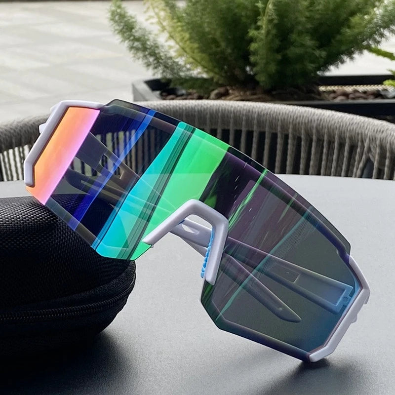 Lunettes de Cyclisme UV400 Homme/Femme – Anti-UV – Sports Outdoor (Randonnée, Escalade, VTT) – Grande Monture Oversized