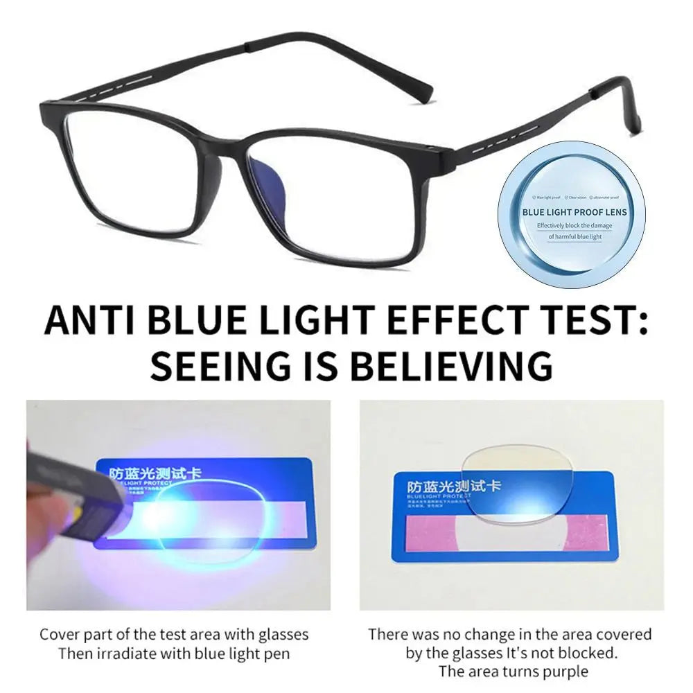 Lunettes de lecture hommem/femme – Titane pur haute qualité – Anti-lumière bleue – Dioptrie +1.0 à +4.0 – KLASSNUM