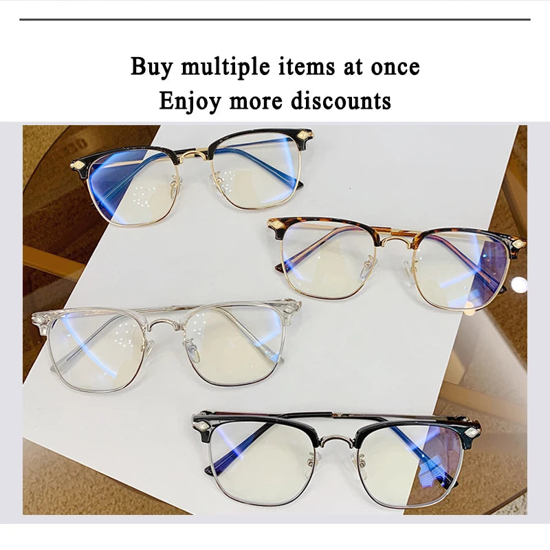 Lunettes anti-lumière bleue XJiea – Homme/Femme – Semi-sans-branches Métal Photochromiques – Bureau & Outdoor