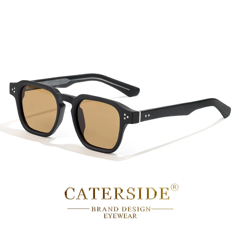 Lunettes de soleil classiques carrées CATERSIDE – Homme – Luxe – Voyage Plage Festival Cadeaux