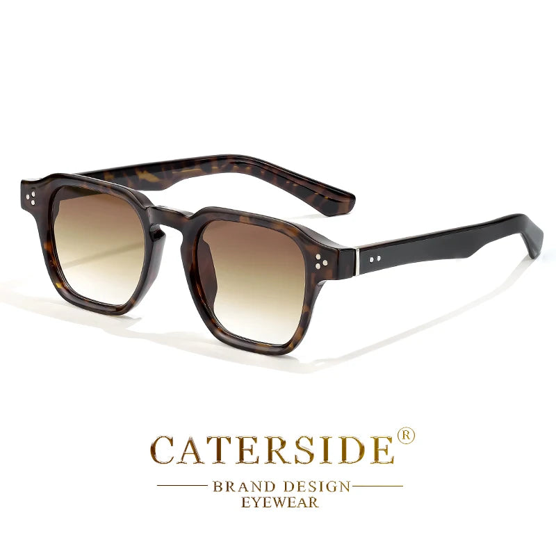 Lunettes de soleil classiques carrées CATERSIDE – Homme – Luxe – Voyage Plage Festival Cadeaux
