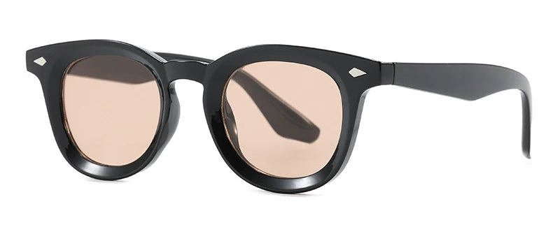 Lunettes de soleil rondes rétro Samjune – Verres Ocean Clear – UV400 – Homme/Femme – Rivets