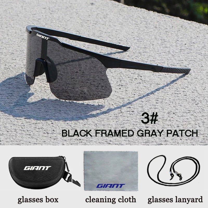 Lunettes de cyclisme Giant 2025 – UV400, Anti-Buée, Étui inclus – Homme/Femme
