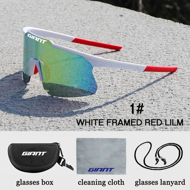 Lunettes de cyclisme Giant 2025 – UV400, Anti-Buée, Étui inclus – Homme/Femme