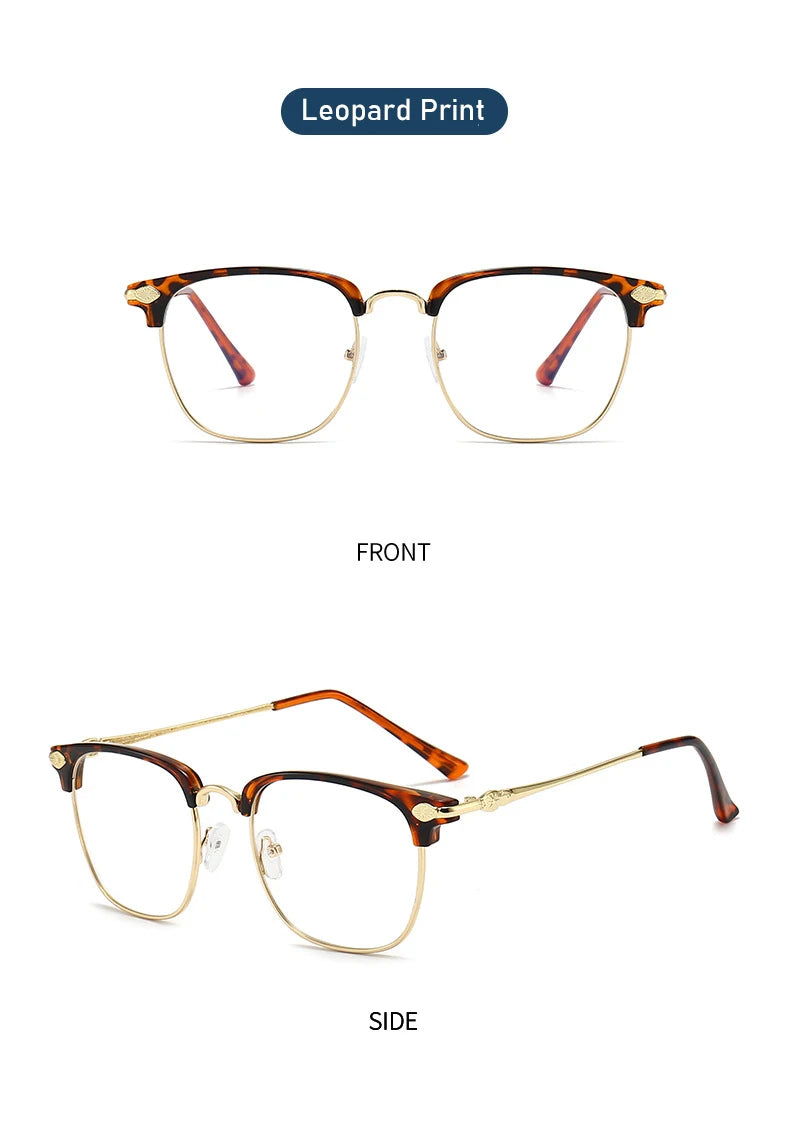 Lunettes anti-lumière bleue XJiea – Homme/Femme – Semi-sans-branches Métal Photochromiques – Bureau & Outdoor