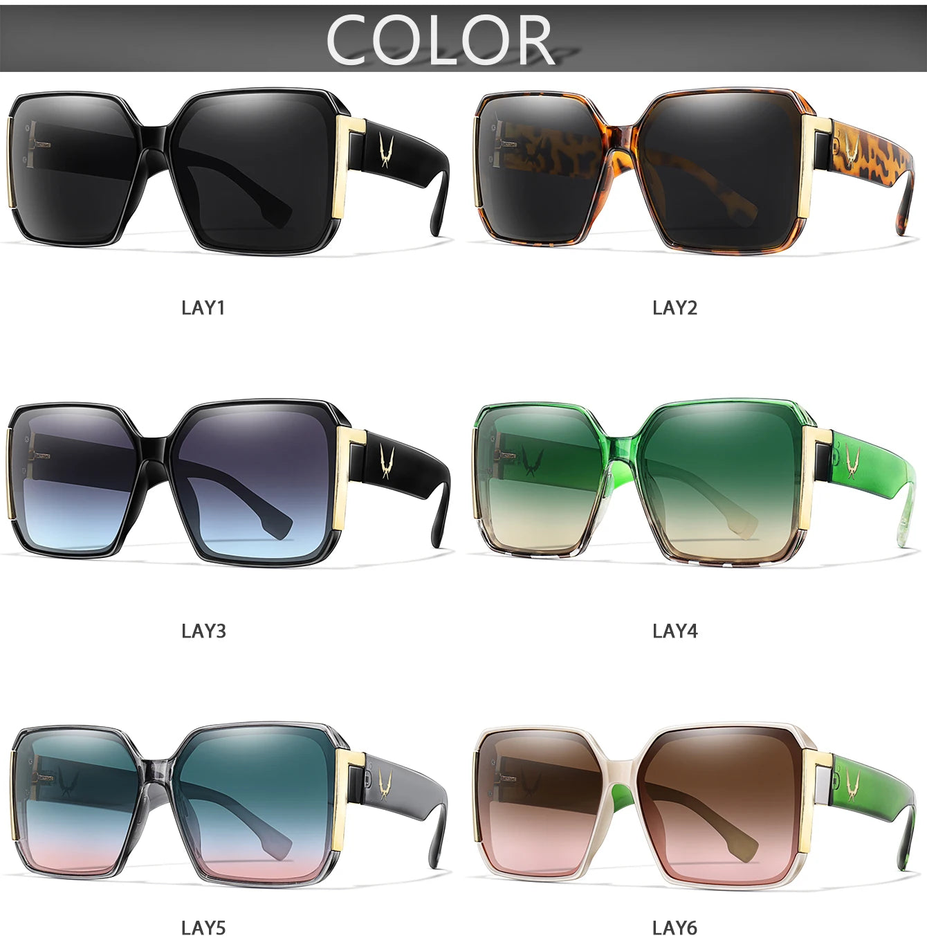 Lunettes de vacances luxe – Carré Street – Homme/Femme – Protection UV – Randonnée Cyclisme Voyage