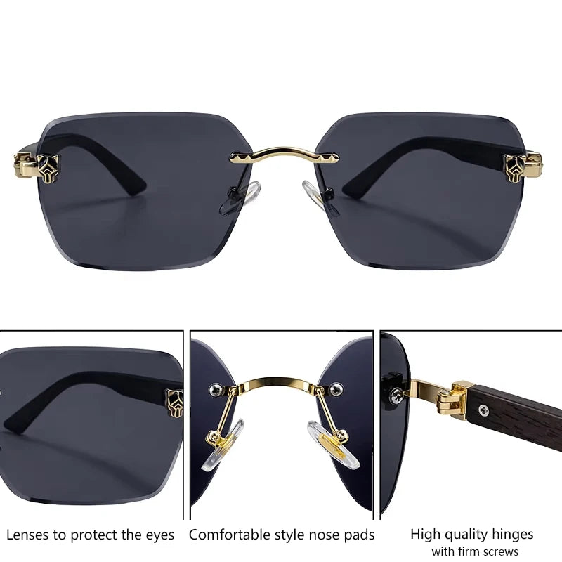 Lunettes Rimless Photochromiques KIM7KIM – Carré Vintage 2026 – Homme – Luxe