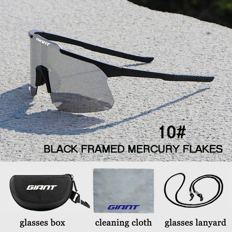 Lunettes de cyclisme Giant 2025 – UV400, Anti-Buée, Étui inclus – Homme/Femme