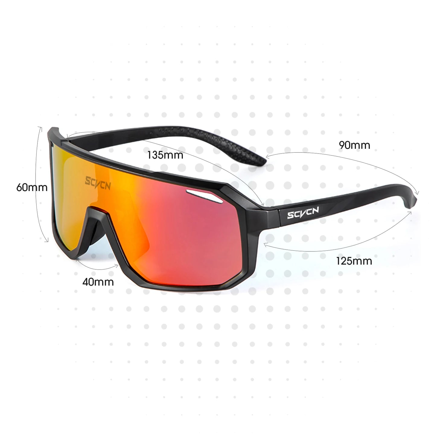 Lunettes de cyclisme SCVCN – Homme/Femme – VTT Route – UV400 – Running Randonnée