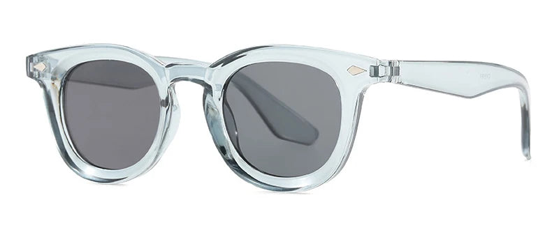 Lunettes de soleil rondes rétro Samjune – Verres Ocean Clear – UV400 – Homme/Femme – Rivets