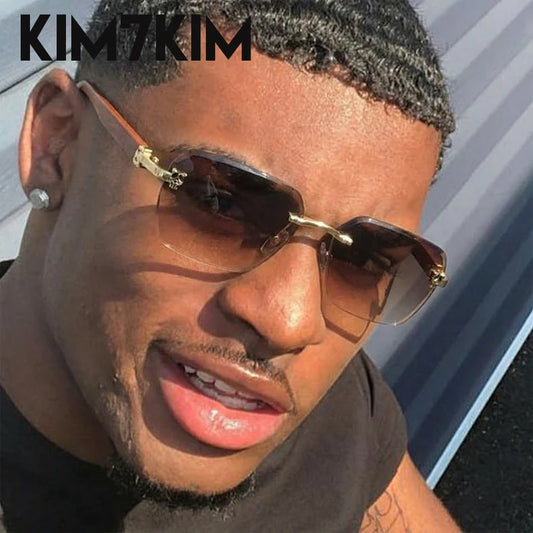 Lunettes Rimless Photochromiques KIM7KIM – Carré Vintage 2026 – Homme – Luxe