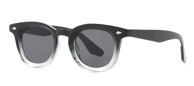 Lunettes de soleil rondes rétro Samjune – Verres Ocean Clear – UV400 – Homme/Femme – Rivets