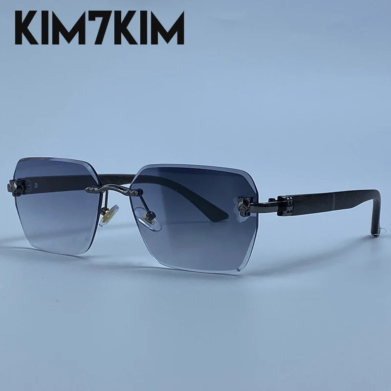 Lunettes Rimless Photochromiques KIM7KIM – Carré Vintage 2026 – Homme – Luxe