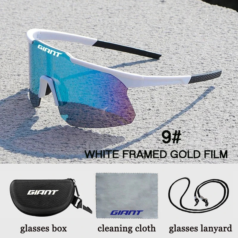 Lunettes de cyclisme Giant 2025 – UV400, Anti-Buée, Étui inclus – Homme/Femme