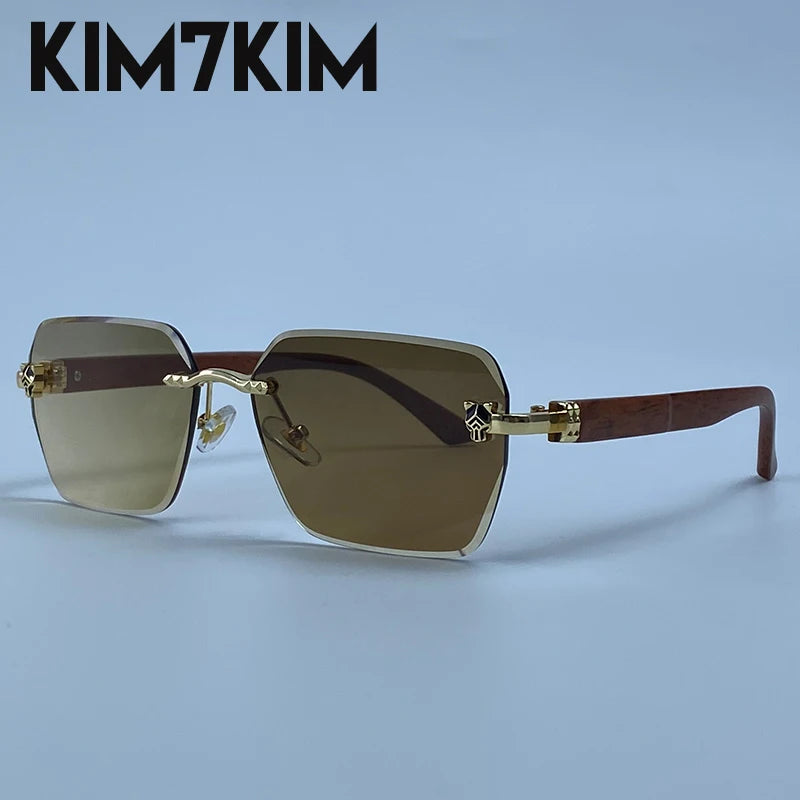 Lunettes Rimless Photochromiques KIM7KIM – Carré Vintage 2026 – Homme – Luxe
