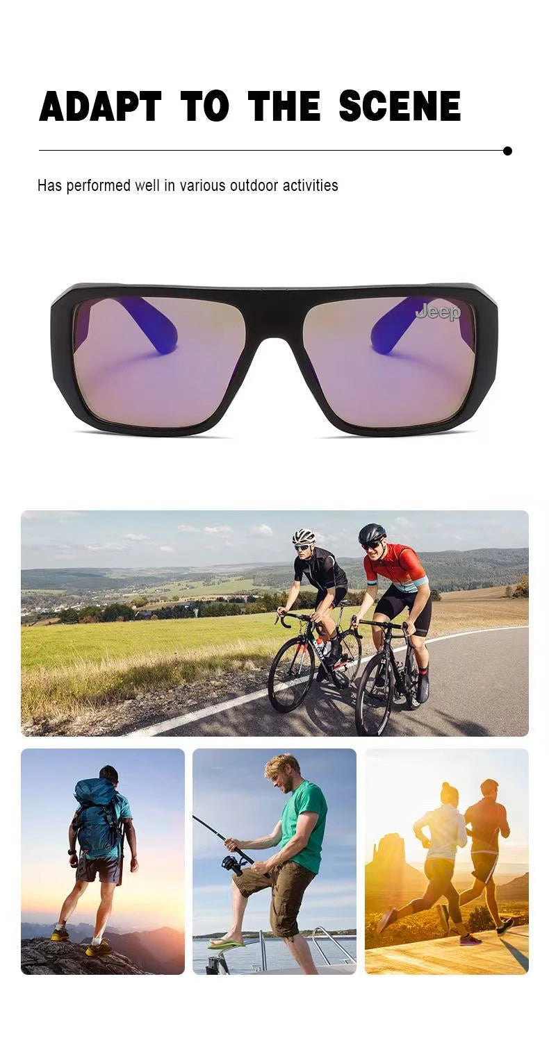 Lunettes de soleil haut de gamme JEEP – Homme/Femme – Pour Jeep Grand Cherokee, Wrangler, Renegade et plus