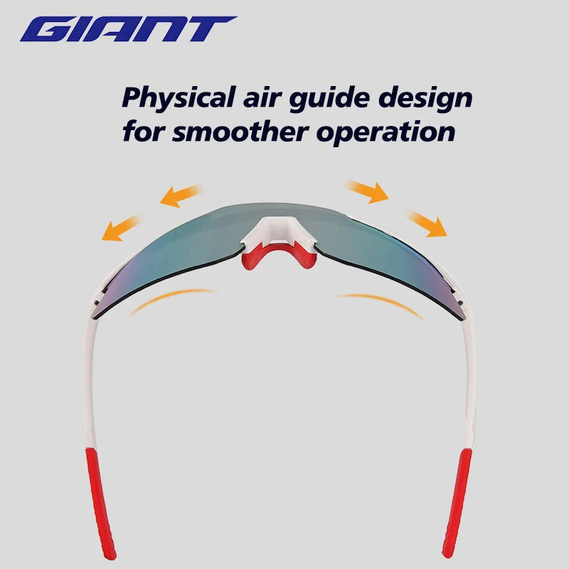 Lunettes de cyclisme Giant 2025 – UV400, Anti-Buée, Étui inclus – Homme/Femme