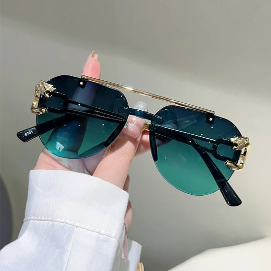 Lunettes Pilot Rimless KAMMPT – Vintage Dégradé – Homme/Femme – Design Tendance