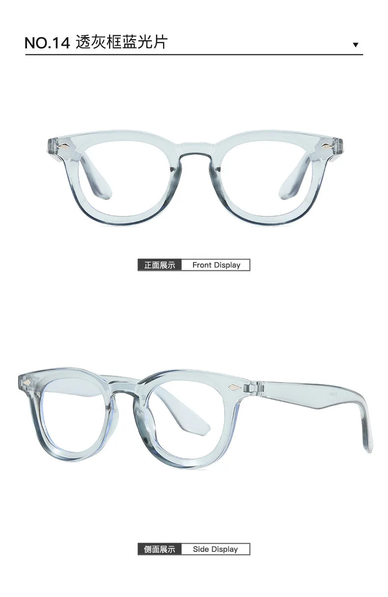 Lunettes de soleil rondes rétro Samjune – Verres Ocean Clear – UV400 – Homme/Femme – Rivets