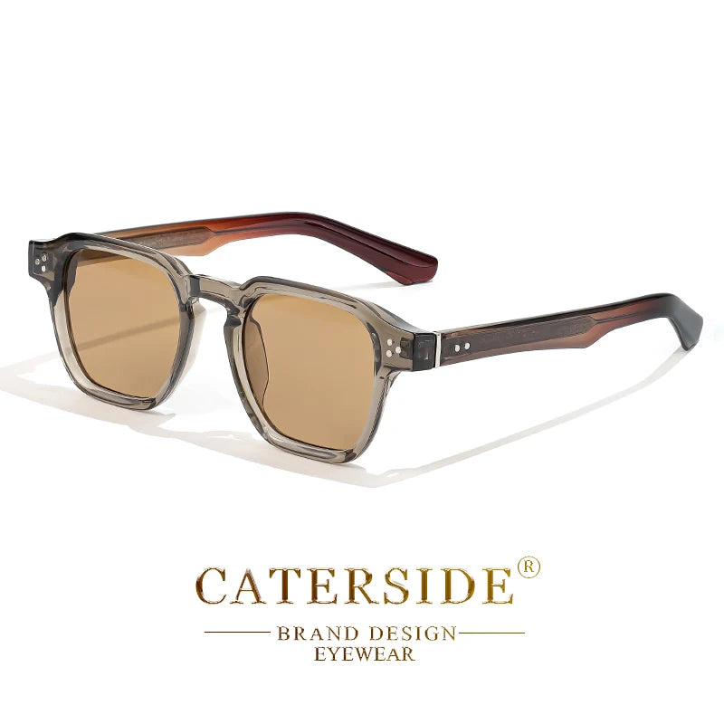 Lunettes de soleil classiques carrées CATERSIDE – Homme – Luxe – Voyage Plage Festival Cadeaux