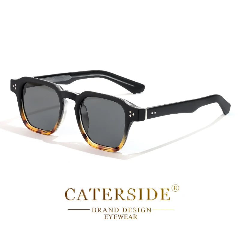 Lunettes de soleil classiques carrées CATERSIDE – Homme – Luxe – Voyage Plage Festival Cadeaux