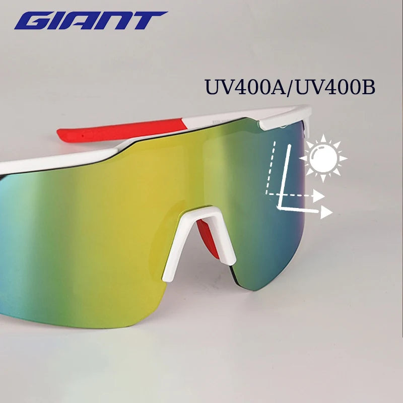 Lunettes de cyclisme Giant 2025 – UV400, Anti-Buée, Étui inclus – Homme/Femme