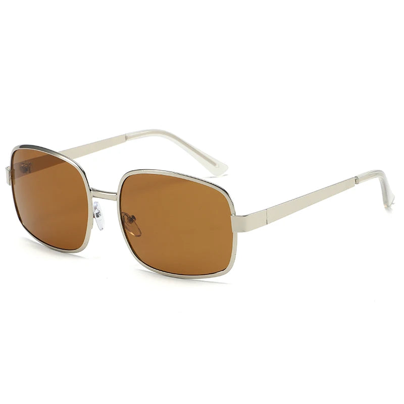 Lunettes métal grande monture – Homme/Femme – Rétro Carré/Rond – Protection UV – 134