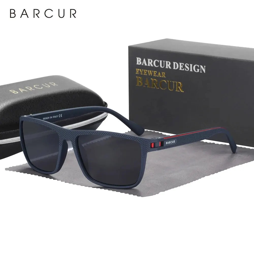 Lunettes BARCUR Design TR90 – Hommes – Sport légères polarisées – Protection UVAB