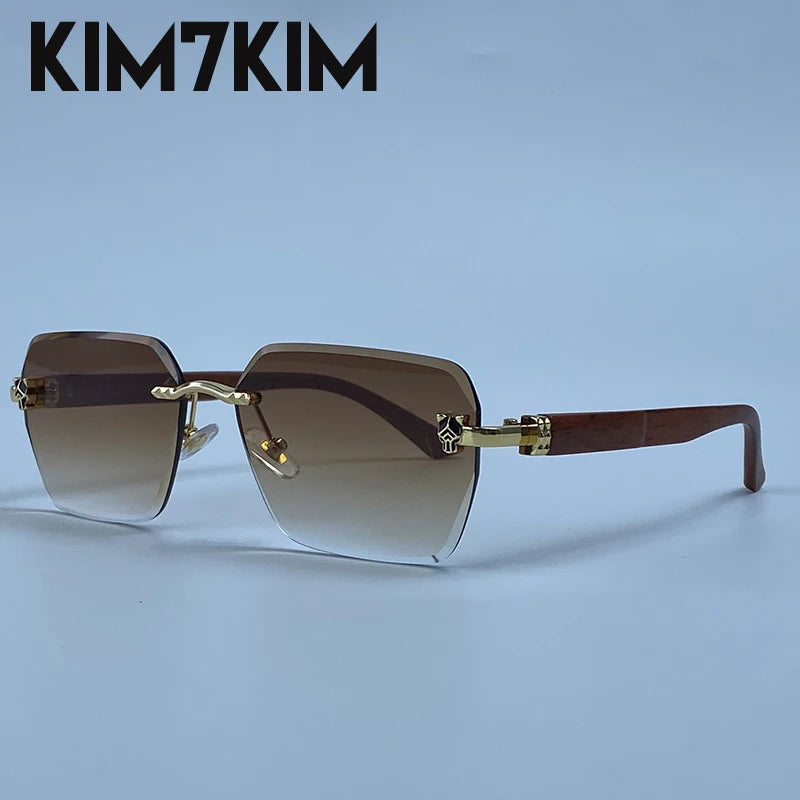 Lunettes Rimless Photochromiques KIM7KIM – Carré Vintage 2026 – Homme – Luxe