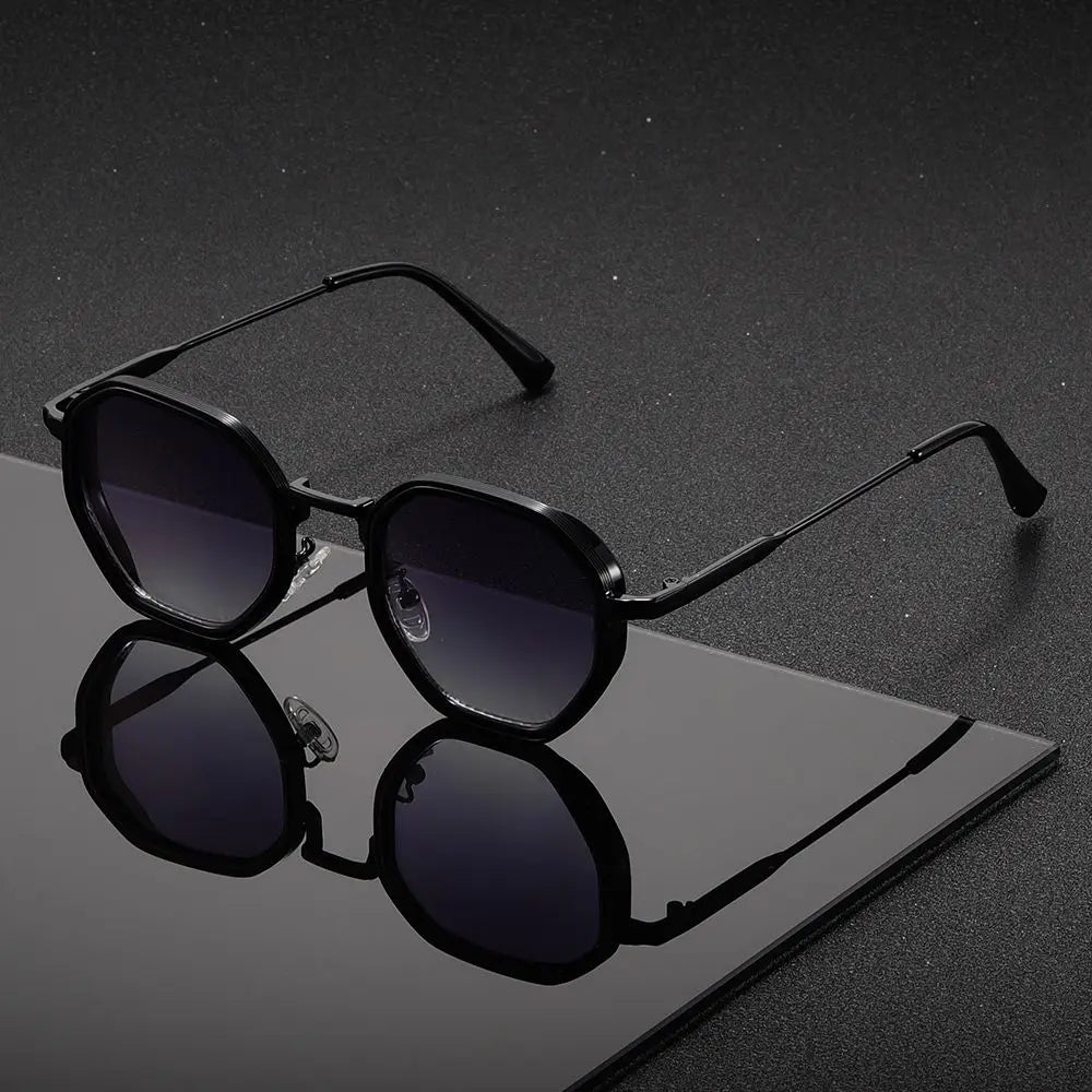 Lunettes de soleil unisexes rondes métal – Vintage Irregular Punk – UV400 – CEYYOR