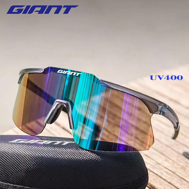 Lunettes de cyclisme Giant 2025 – UV400, Anti-Buée, Étui inclus – Homme/Femme