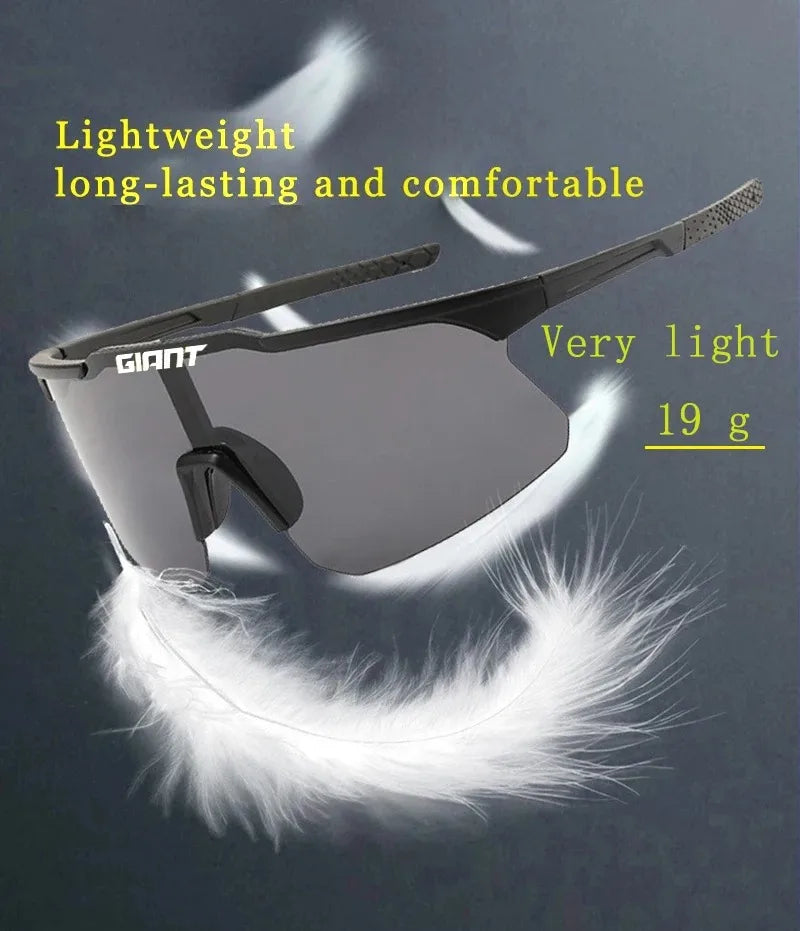 Lunettes de cyclisme Giant 2025 – UV400, Anti-Buée, Étui inclus – Homme/Femme