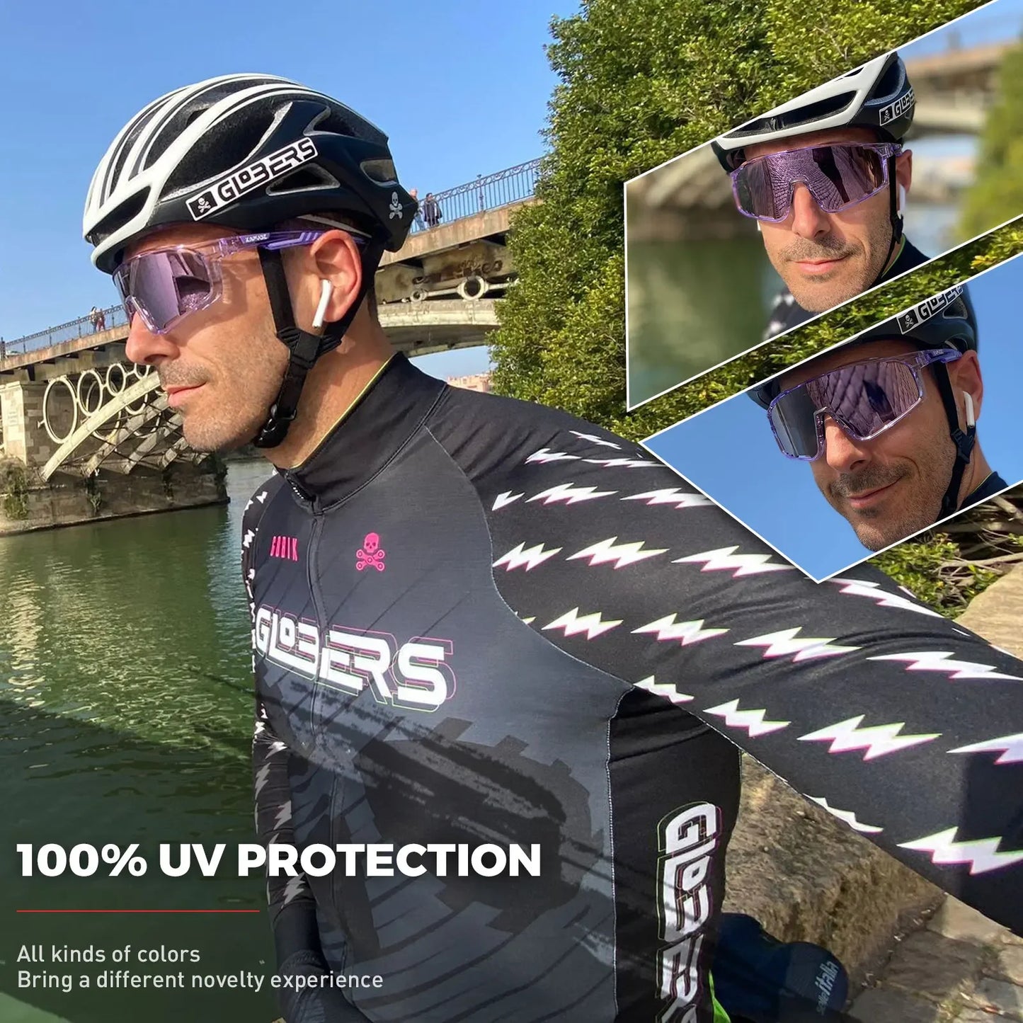 Lunettes de cyclisme polarisées UV400 Homme/Femme – VTT, route, pêche – Kapvoe