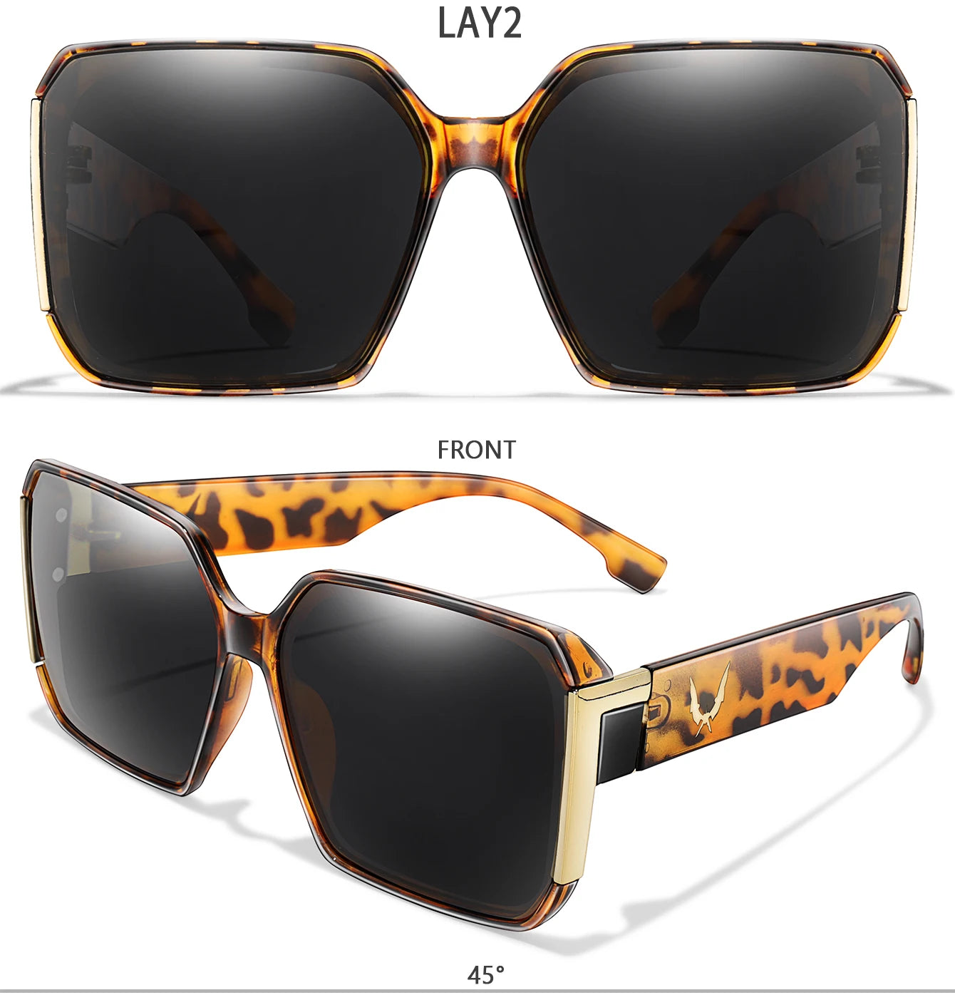 Lunettes de vacances luxe – Carré Street – Homme/Femme – Protection UV – Randonnée Cyclisme Voyage