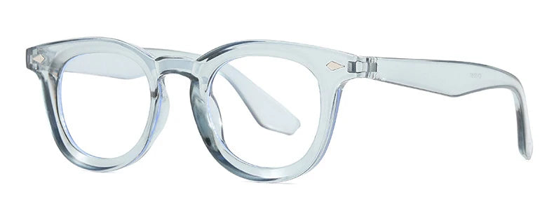 Lunettes de soleil rondes rétro Samjune – Verres Ocean Clear – UV400 – Homme/Femme – Rivets