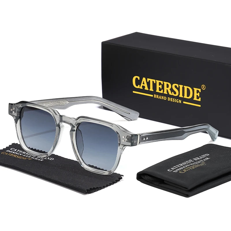 Lunettes de soleil classiques carrées CATERSIDE – Homme – Luxe – Voyage Plage Festival Cadeaux